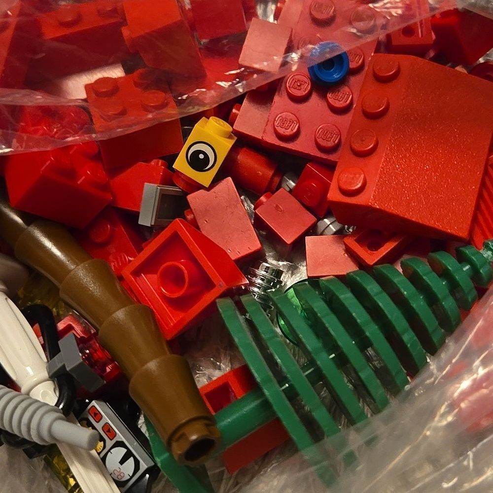 LEGO DUPLO tyco car LOT custom pieces vintage reds as seen colorful bag blocks - Picture 9 of 14